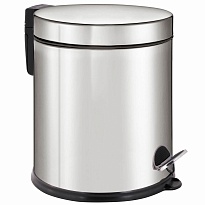 Ведро-контейнер для мусора урна с педалью LAIMA Classic Plus, 5 л, зеркальное в Евпатории