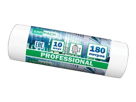 Мешки для мусора 180 л, прозрачные, в рулоне 10 шт., ПВД, 30 мкм, 1100х930 мм, PROFESSIONAL, 180104408 в Евпатории Мешки для мусора 180 л, прозрачные, в рулоне 10 шт., ПВД, 30 мкм, 1100х930 мм, PROFESSIONAL, 180104408 в Евпатории