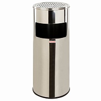 Урна с пепельницей 27 л, нержавеющая сталь, зеркальная, LAIMA PROFESSIONAL в Евпатории