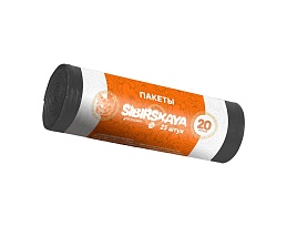 Мешки для мусора 20 л, черные, в рулоне 25 шт., ПНД, 6 мкм, 420х450 мм, SIBIRSKAYA, 101-001 S в Евпатории
