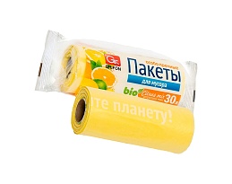 Мешки для мусора 35 л, ароматизированные, желтые, в рулоне 20 шт., ПНД, 12 мкм, 560х530 мм, GRIFON Цитрусовый Микс, 100-033 в Евпатории