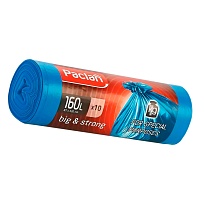 Мешки для мусора 160 л, синие, в рулоне 10 шт., ПВД, 21 мкм, 1200х870 мм, PACLAN Big&Strong, 604075 в Евпатории Мешки для мусора 160 л, синие, в рулоне 10 шт., ПВД, 21 мкм, 1200х870 мм, PACLAN Big&Strong, 604075 в Евпатории