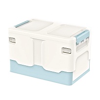 Ящик пластиковый складной белый, дно голубое, 370х240х240 мм в Евпатории Ящик пластиковый складной белый, дно голубое, 370х240х240 мм в Евпатории