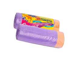 Мешки для мусора 35 л, ароматизированные, Лаванда, сиреневые, в рулоне 10 шт., ПНД, 12 мкм, 560х530 мм, GRIFON Aroma, 101-080 La в Евпатории