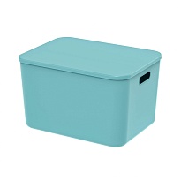 Ящик пластиковый вкладываемый бирюзовый 410х305х245 мм в Евпатории