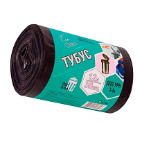 Мешки для мусора 12 л, черные, в рулоне 30 шт., ПНД, 6 мкм, 550х320 мм, Концепция Быта Tubus, 604936 в Евпатории