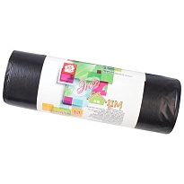 Мешки для мусора 220 л, черные, в рулоне 10 шт., ПВД, 29 мкм, 1100х830 мм, Концепция Быта ЭкоДом, 604924 в Евпатории