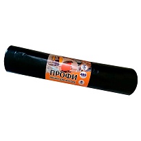 Мешки для мусора 480 л, черные, в рулоне 5 шт., ПВД, 65 мкм, 1700х1300 мм, Концепция Быта Профи, 603735 в Евпатории