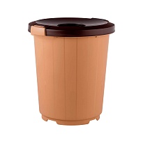 Мусорный бак с крышкой - воронкой 105 л бежевый 105 бежевый в Евпатории
