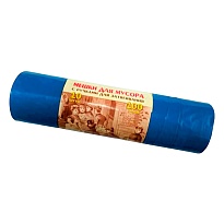 Мешки для мусора 100 л, с завязками, синие, в рулоне 10 шт., ПВД, 40 мкм, 840х670 мм, Концепция Быта Vitalux, 604933 в Евпатории Мешки для мусора 100 л, с завязками, синие, в рулоне 10 шт., ПВД, 40 мкм, 840х670 мм, Концепция Быта Vitalux, 604933 в Евпатории